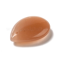 天然サンストーンペンダント  ティアドロップチャーム  25x17.5x5.5~6.5mm  穴：1.2~1.5mm&nbsp;G-F729-03A