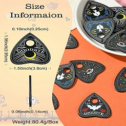 20 個 4 スタイルハロウィンアクリルパーツ  タロットと桃  混合図形  39.5x38x2.5mm  穴：1.4mm  5個/スタイル&nbsp;OACR-CJ0001-94