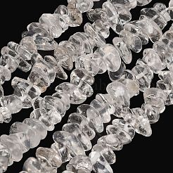 天然石クオーツクリスタルビーズ連売り  水晶  チップ  8~18.5x6.5~10x1.5~7mm  穴：0.7~1mm  約96~130個/連  15.94''（40.5センチメートル）&nbsp;GG-CBAC61B-C03-01