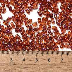 塗装ガラスシードビーズスプレー  ピーナッツ  ダークオレンジ  4~5x2~2.5x2~2.5mm  穴：0.8~0.9mm  約8500個/ポンド&nbsp;SEED-F005-05A-05