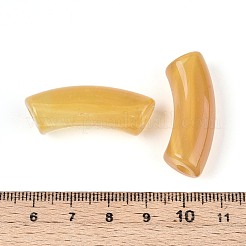 アクリルビーズ  天然石風ビーズ  カーブチューブ  ゴールデンロッド  36x13.5x11.5mm  穴：4mm  約148個/500g&nbsp;MACR-S372-001B-05-01