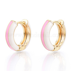 Brass Huggie Hoop Earrings&nbsp;EJEW-S209-07