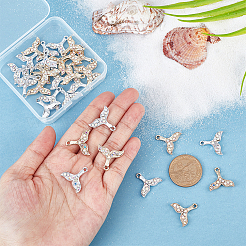 32Pcs 2 Colors Zinc Alloy Colorful Rhinestone Pendants&nbsp;FIND-GA0002-71