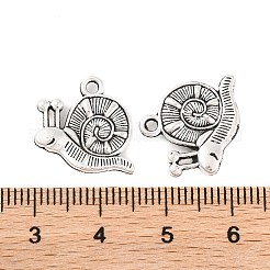 チベット風亜鉛合金チャーム  鉛フリー＆カドミウムフリー  カタツムリのチャーム  アンティークシルバー  15.7x16x3mm  穴：1.5mm  約312個/500g&nbsp;TIBEP-R334-032AS-RS