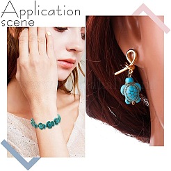 4 Strands 2 Styles Synthetic Turquoise Dyed Beads Strands&nbsp;G-AR0005-81