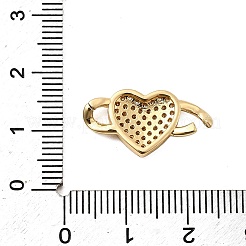 Brass Micro Pave Clear Cubic Zirconia Connector Charms&nbsp;KK-A266-09B-G