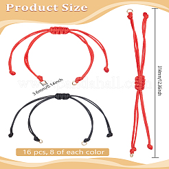 16Pcs 2 Colors Braided Waxed Polyester Cord&nbsp;MAK-LP0001-04