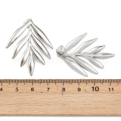リーフ 304 ステンレス スタッド イヤリング  ステンレス鋼色  38x31.5mm&nbsp;EJEW-P332-05P