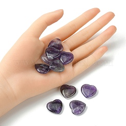 Natural Amethyst Heart Palm Stone&nbsp;G-YW0001-52B