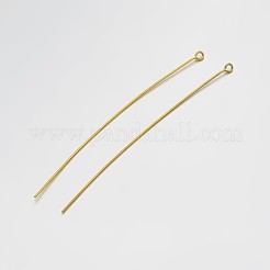 真鍮製9ピン  ゴールドカラー  81mm  穴：2mm  ピン：0.8mm  約9個/3g&nbsp;X-KK-E647-22G-81mm