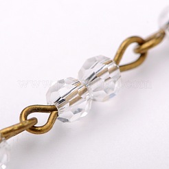 Handmade Round Glass Beads Chains for Necklaces Bracelets Making&nbsp;AJEW-JB00069-01