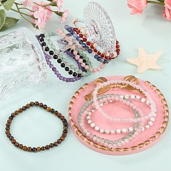 12Pcs Natural & Synthetic Gemstone Beads Stretch  Bracelets Set&nbsp;BJEW-SW001603
