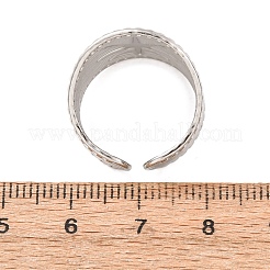 女性用304ステンレススチールカフオープンリング  ゴールデン·ステンレス鋼色  スター  18.5mm  usサイズ7 1/4(17.5mm)&nbsp;SA-CBABC9E-05D-GP