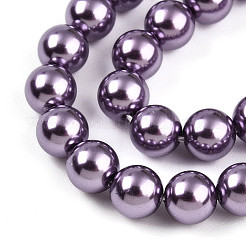 Baking Paint Pearlized Glass Pearl Bead Strands&nbsp;HY-N002-5mm-A14