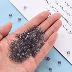透明なアクリルビーズ  ラウンド  濃いグレー  8x7mm  穴：2mm  約1745個/500g&nbsp;LS-MACR-S370-A8mm-769