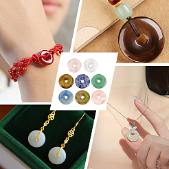 8Pcs 8 Styles Mixed Gemstones Pendants&nbsp;G-BC0001-55