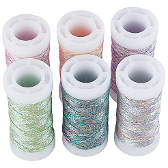6 Rolls 6 Colors 6-Ply Metallic Polyester Embroidery Floss&nbsp;EMBR-CY0001-03