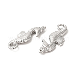 変色しない304ステンレススチールペンダント  タツノオトシゴ形チャーム  ステンレス鋼色  30x12x3.5mm  穴：1mm&nbsp;STAS-L268-038P