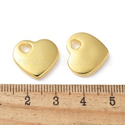 304ステンレスペンダント  イオンプレーティング（ip）  ハートチャーム  18KGP本金メッキ  15.5x17x3mm  穴：3.5x3mm&nbsp;LS-STAS-I330-031G