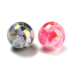 不透明なアクリルビーズ  ラウンド  ABカラー  ミックスカラー  16mm  穴：2mm&nbsp;MACR-K353-15