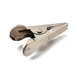 鉄ワニクランプクリップ  プラチナ  28x9x15.5mm  穴：2.6mm&nbsp;FIND-Q003-14B-P