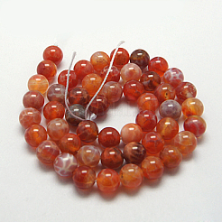 Natural Fire Crackle Agate Beads Strands&nbsp;X-G-G212-6mm-10