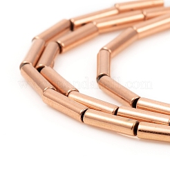 PVD Vacuum Plating Non-magnetic Synthetic Hematite Beads Strands&nbsp;G-F682-02-RG