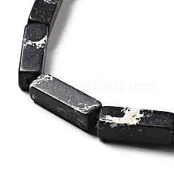 合成インペリアルジャスパービーズ連売り  染め  直方体の  ブラック  12~13x4~5x4~5mm  穴：1mm  約29個/連  15.24''（38.7センチメートル）&nbsp;G-E508-02M