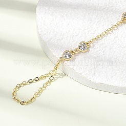 Brass Micro Pave Cubic Zirconia Mittens Bracelets&nbsp;BJEW-C156-01G-04