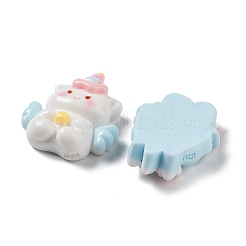 オペーク樹脂カボション  ユニコーン  ミックスカラー  17~27x21~28x7~8mm&nbsp;CRES-M029-07