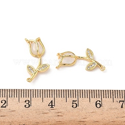 Brass Micro Pave Cubic Zirconia Pendants&nbsp;KK-D504-16G