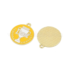 Father's Day Alloy Enamel Pendants&nbsp;ENAM-V001-03A-G