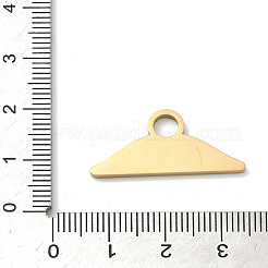304ステンレスペンダント  トライアングルチャーム  イオンプレーティング（ip）  18KGP本金メッキ  12.5x27.5x2mm  穴：4.5mm&nbsp;LS-STAS-P433-12B-G