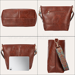 PU Leather Shoulder Bags with Ethic Bag Starp&nbsp;AJEW-WH20816-217B