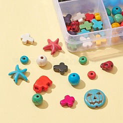 180Pcs 12 Style Synthetic Turquoise Beads&nbsp;TURQ-FS0001-02