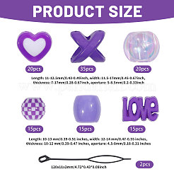 2Bags 2 Styles Resin Hair Beads for Hair Braiding Tool&nbsp;DIY-CA0008-38B