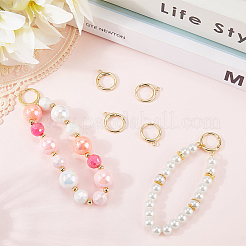 6Pcs Brass Spring Gate Rings&nbsp;KK-SC0006-40