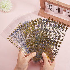 防水プラスチック装飾ステッカー  DIY手作りのスクラップブック写真アルバム  アルファベット  ミックスカラー  17.1x9.6cm&nbsp;DIY-CJ0001-38