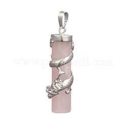 Natural Rose Quartz Pendants&nbsp;G-G825-03P-02