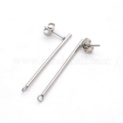 304 Stainless Steel Stud Earring Finding&nbsp;STAS-N090-JA713-1A