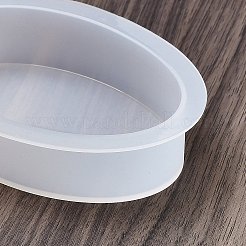 DIYペンダントシリコンモールド  レジンキャストペンダントモールド  UVレジン用  エポキシ樹脂ジュエリー作り  ホワイト  オーバル  122x83x27mm&nbsp;DIY-S047-04D
