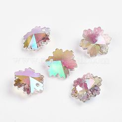 Faceted K9 Glass Charms&nbsp;EGLA-P026-F
