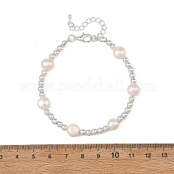 2Pcs 2 Colors Natural Cultured Freshwater Pearl and Electroplate Synthetic Non-magnetic Hematite Beaded Bracelet Sets for Women&nbsp;BJEW-JB14437