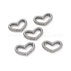 スターリングシルバースプリングゲートリング925個  ハート  アンティークシルバー  10.5x16.5x2mm  内径：4x12mm&nbsp;STER-D036-04AS