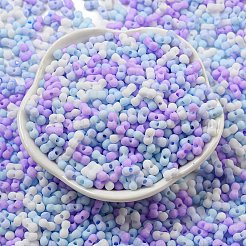 Macaron Color Opaque Frosted Glass Seed Beads&nbsp;SEED-K009-12B-10