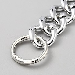 PEバックル  亜鉛合金の留め金付き  プラチナ  220mm&nbsp;FIND-WH0139-553P
