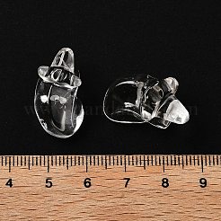 中国の十二支の天然水晶彫刻ビーズ  ロッククリスタル動物ビーズ  牛  13x22x13mm  穴：1mm&nbsp;G-D300-01G
