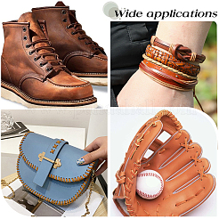 牛革レザーコード  革のアクセサリーコード  ジュエリーDIY製コード  フラット  シエナ  3x2mm  約2.19ヤード（2m）/バッグ&nbsp;WL-WH0006-02B-02