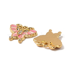 304 Stainless Steel with Crystal Rhinestone Enamel Charms&nbsp;STAS-G358-06G-02