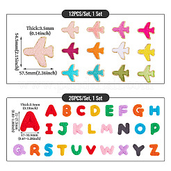 76Pcs 2 Sets 2 Styles Polyester Clothing Patches&nbsp;PATC-TA0001-42